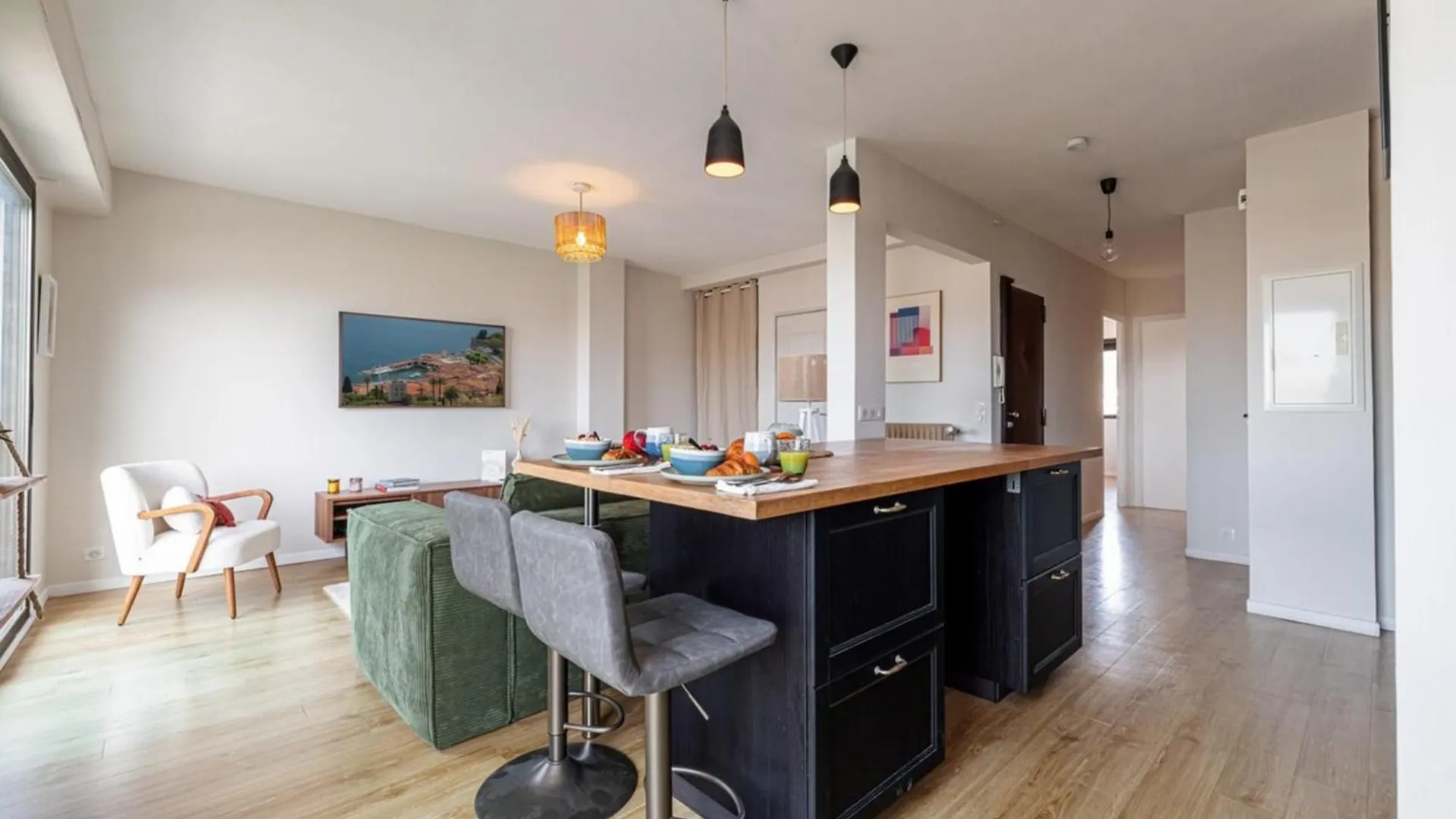 ניס Delfino - Charming Roof Terrace Apartment W Ac צרפת