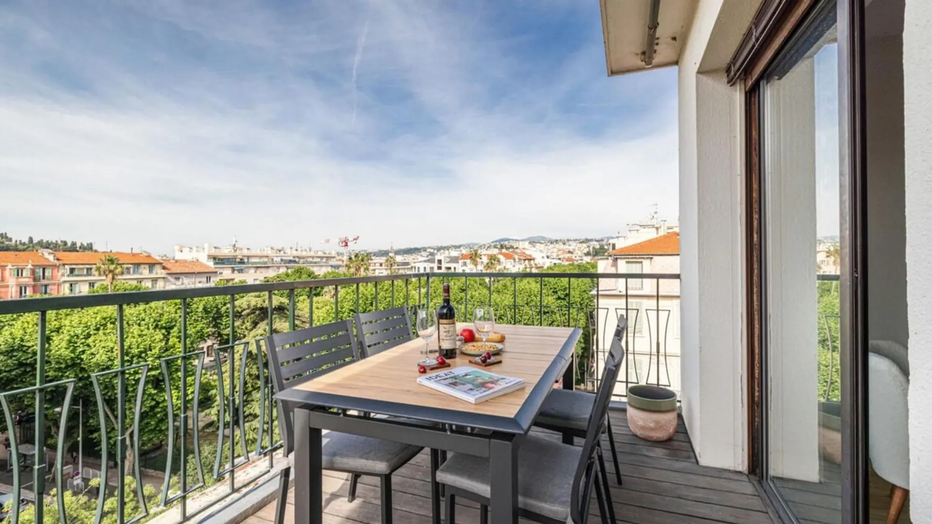 ניס Delfino - Charming Roof Terrace Apartment W Ac צרפת