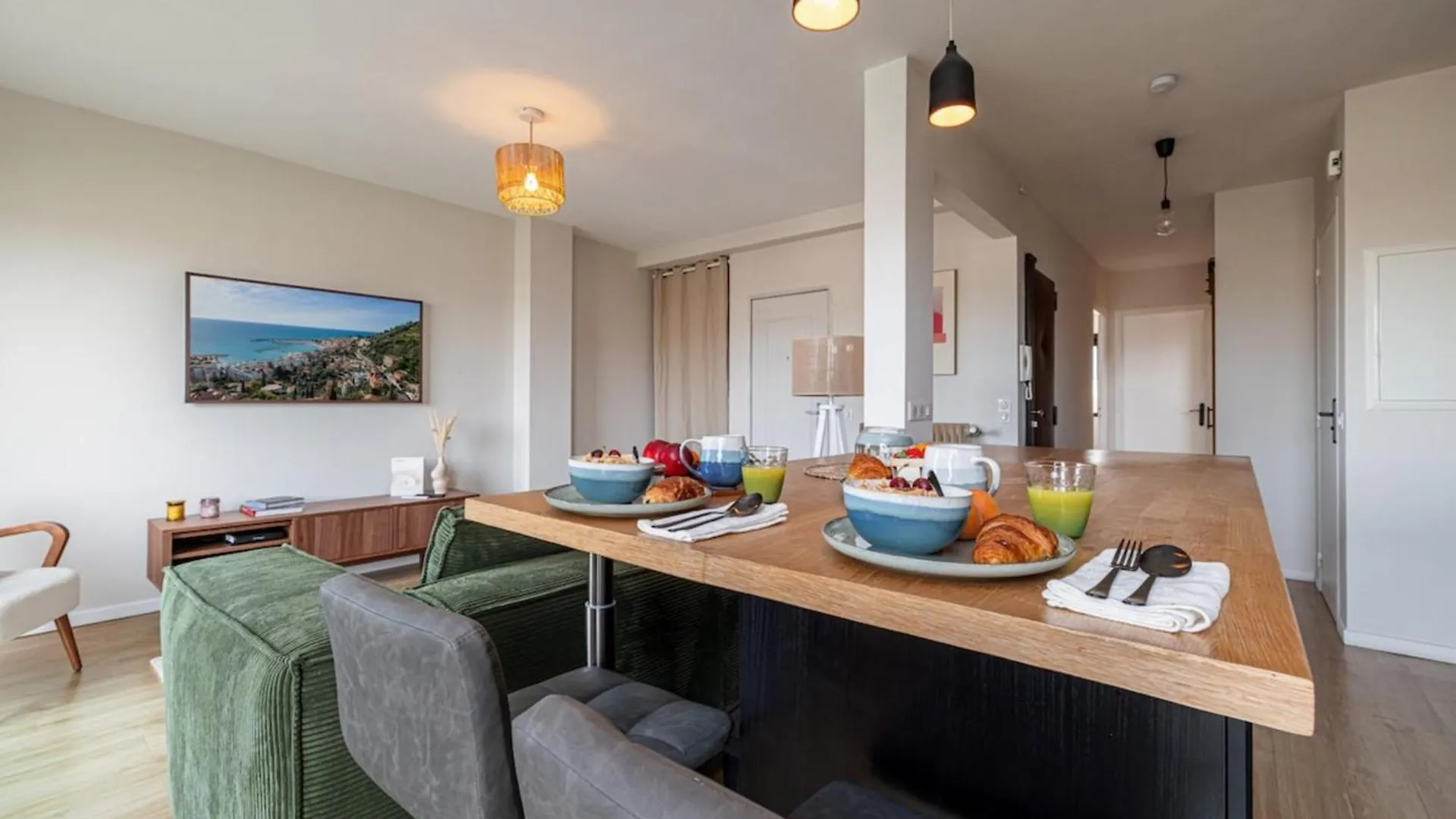 ניס Delfino - Charming Roof Terrace Apartment W Ac